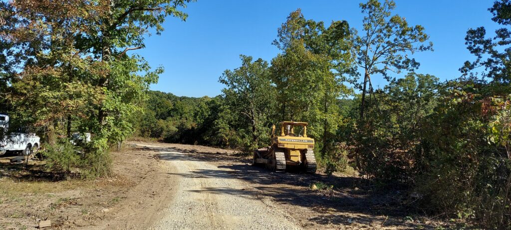 Bulldozer on a dirt road