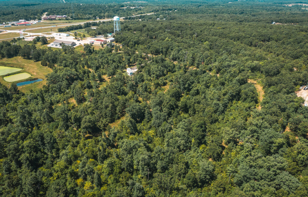 Drone view east to west view